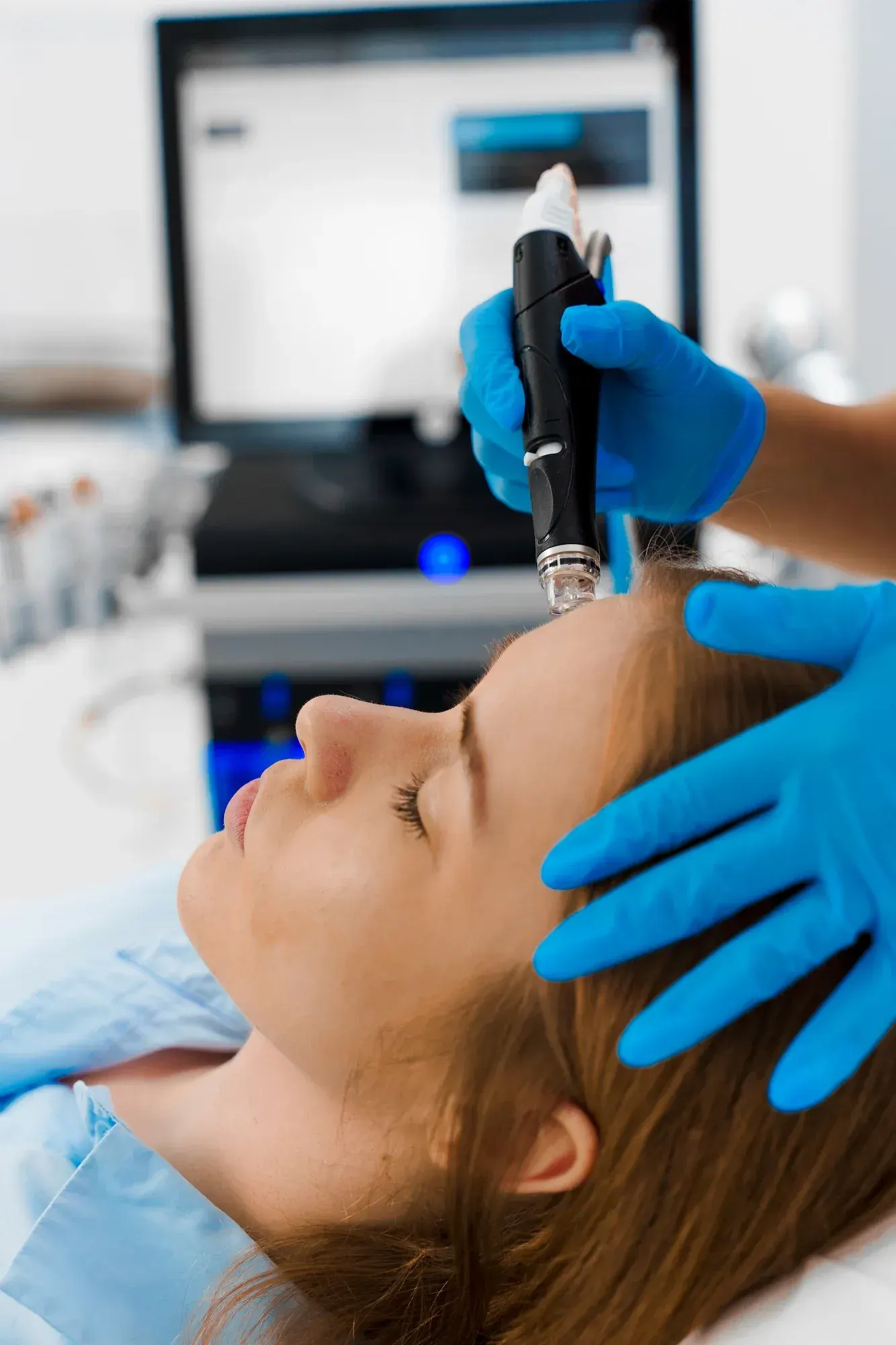 Before and after HydraFacial results showing brighter, clearer skin at Radiant Laser MD Cambridge